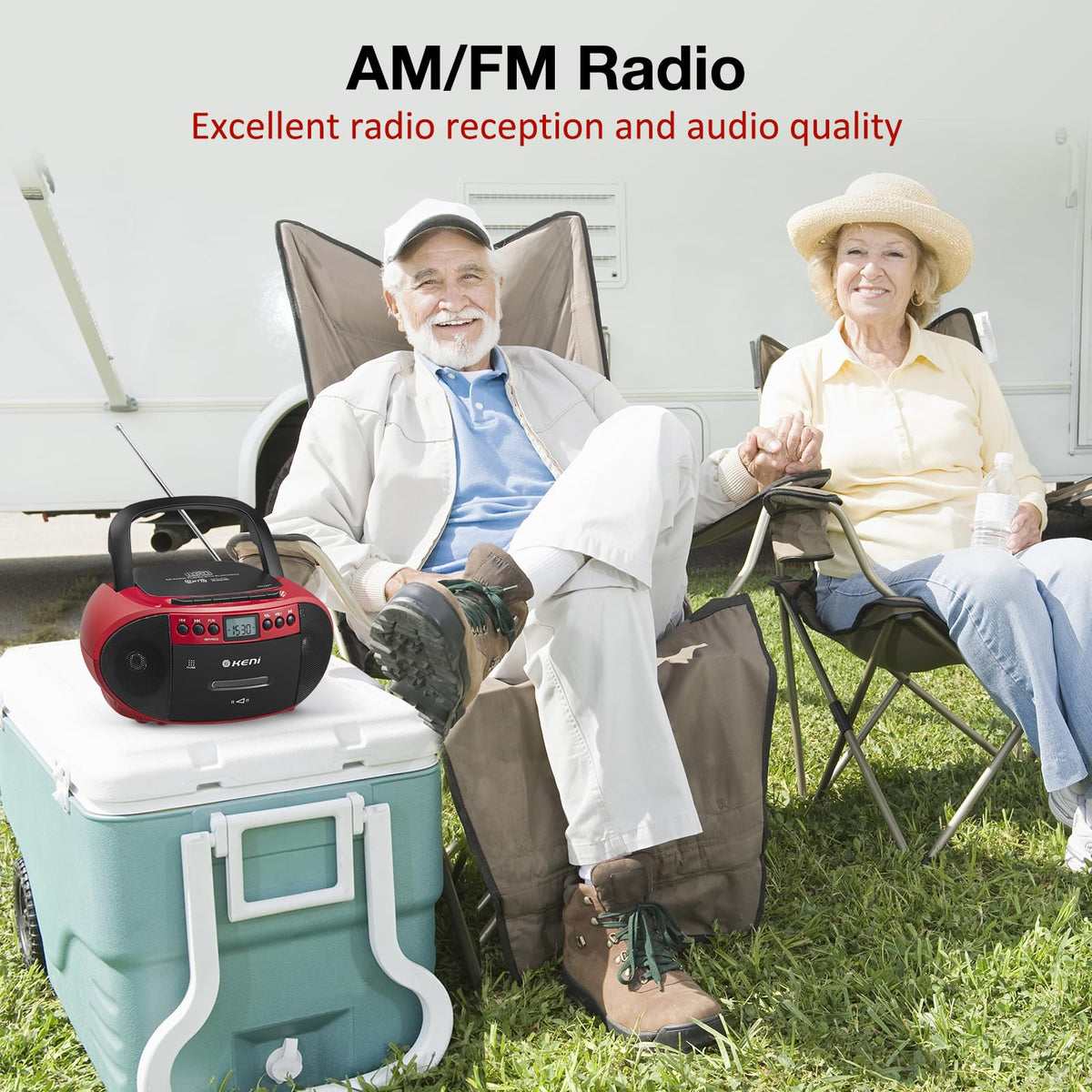 CD Cassette Player Boom Box with AM/FM Radio Q928018