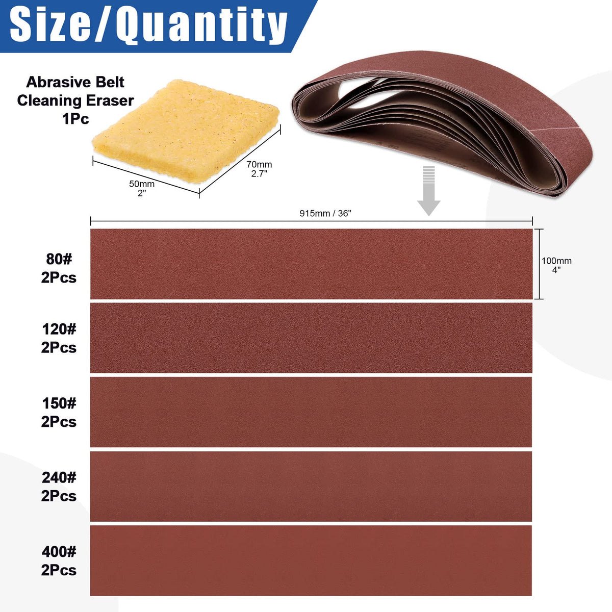 23Pcs Sanding Belts and Sanding Discs Set D23227