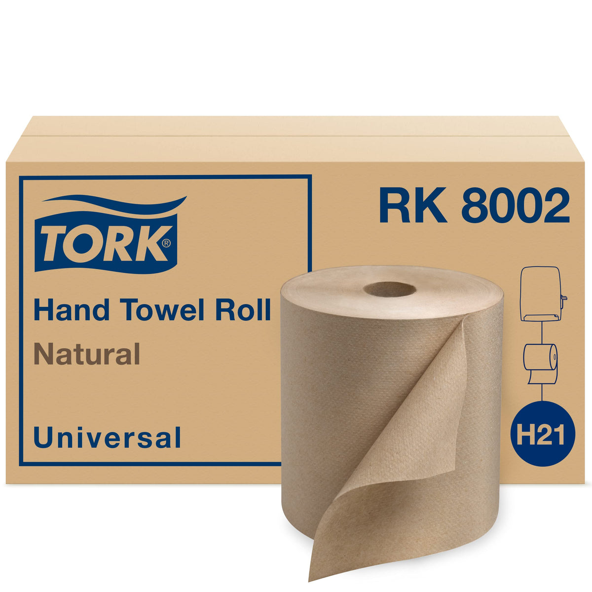 Paper Hand Towel Roll Natural H21 (6 Rolls) and Multifold Hand Towel Natural H2 (16 Packs) Q903