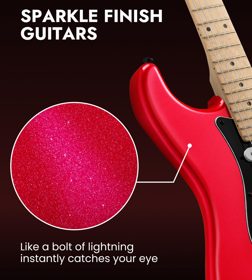 39" Electric Guitar Kit with Amp Sparkle Red N517933