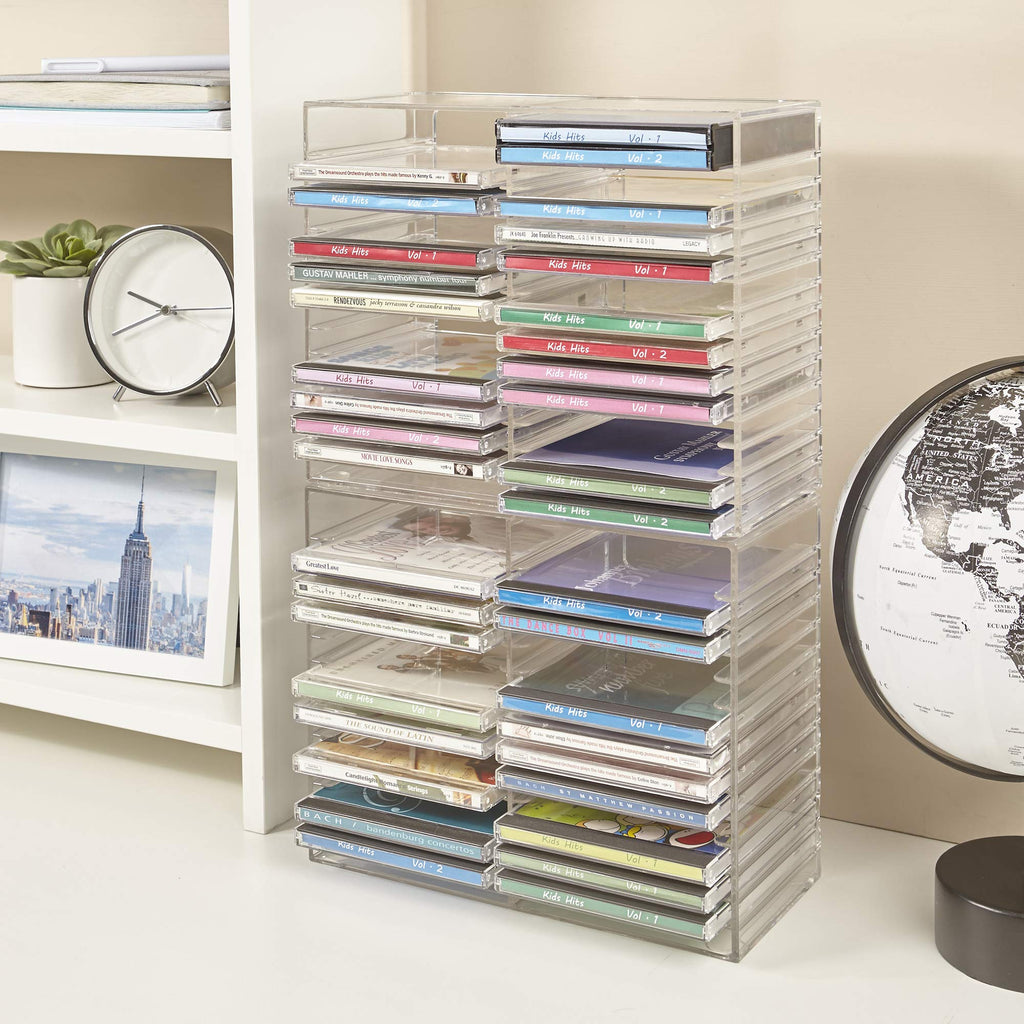 Clear Plastic CD Organizer with Rubber Feet L975028
