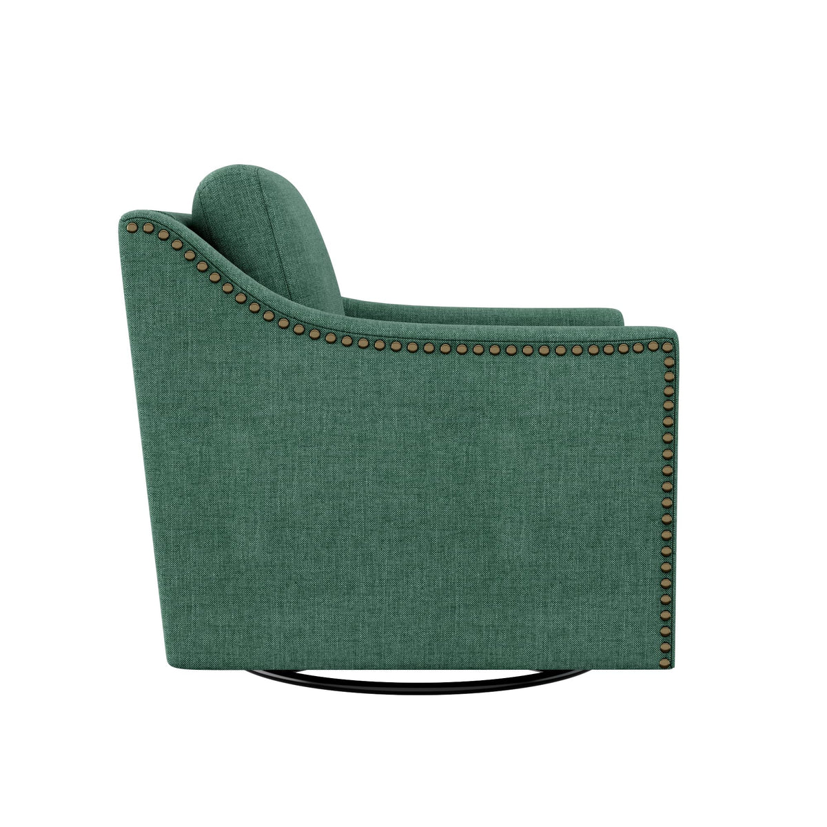 Green Linen Swivel Accent Chair Set of 2 L7064