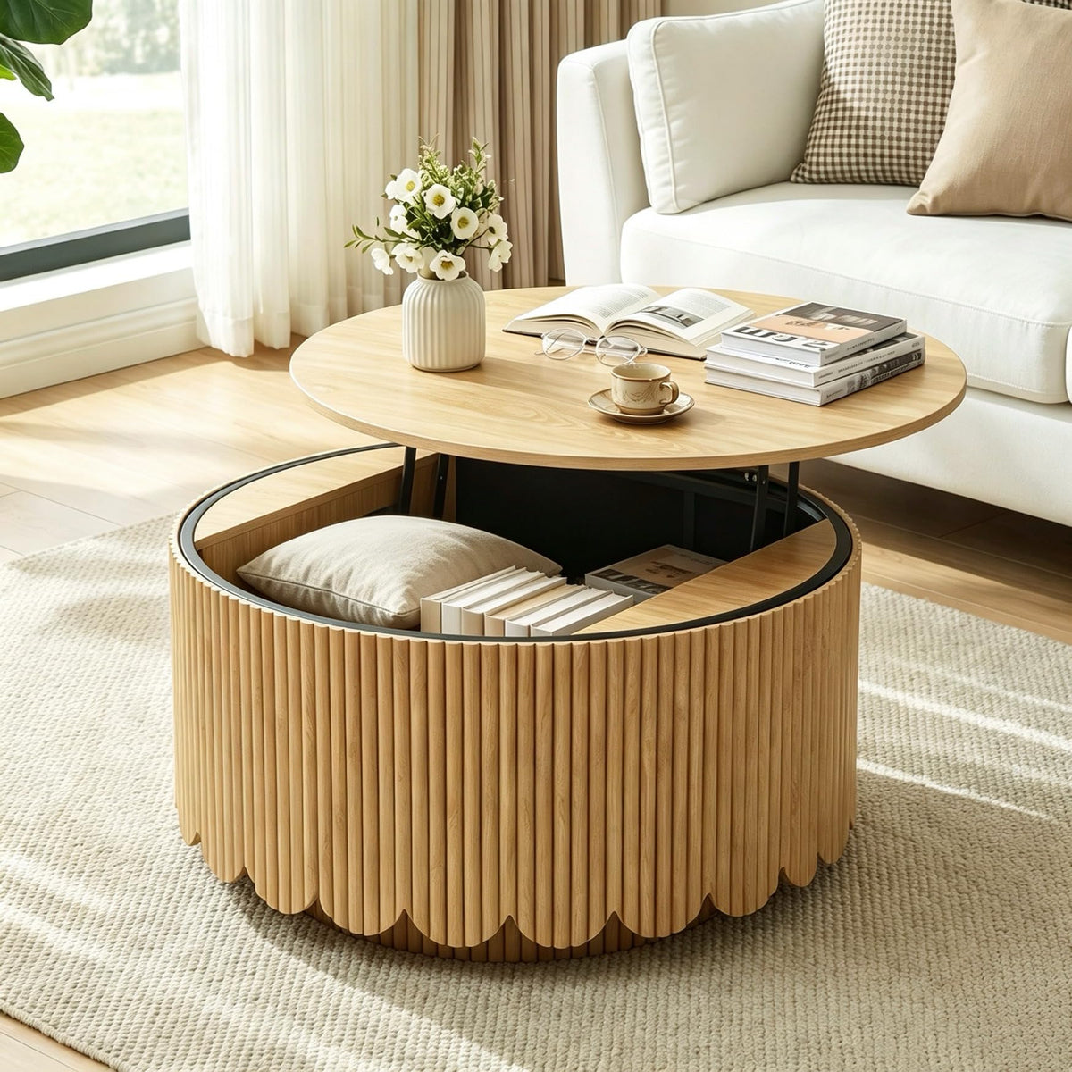 Lift Top Coffee Table with Storage D76261