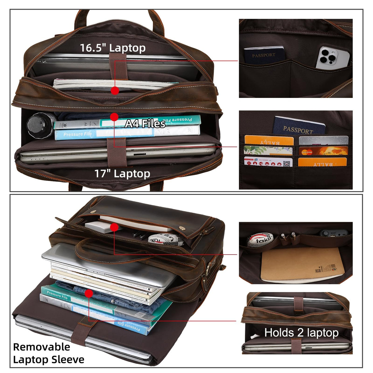 Leather Laptop Briefcase R675489
