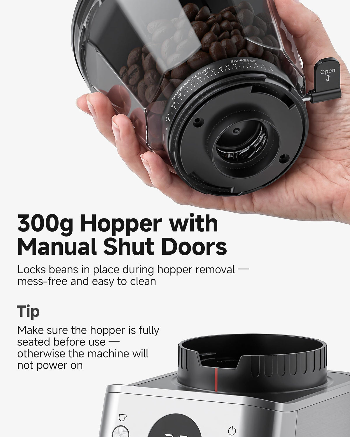 Espresso Coffee Grinder, 45 Grind Settings Y149