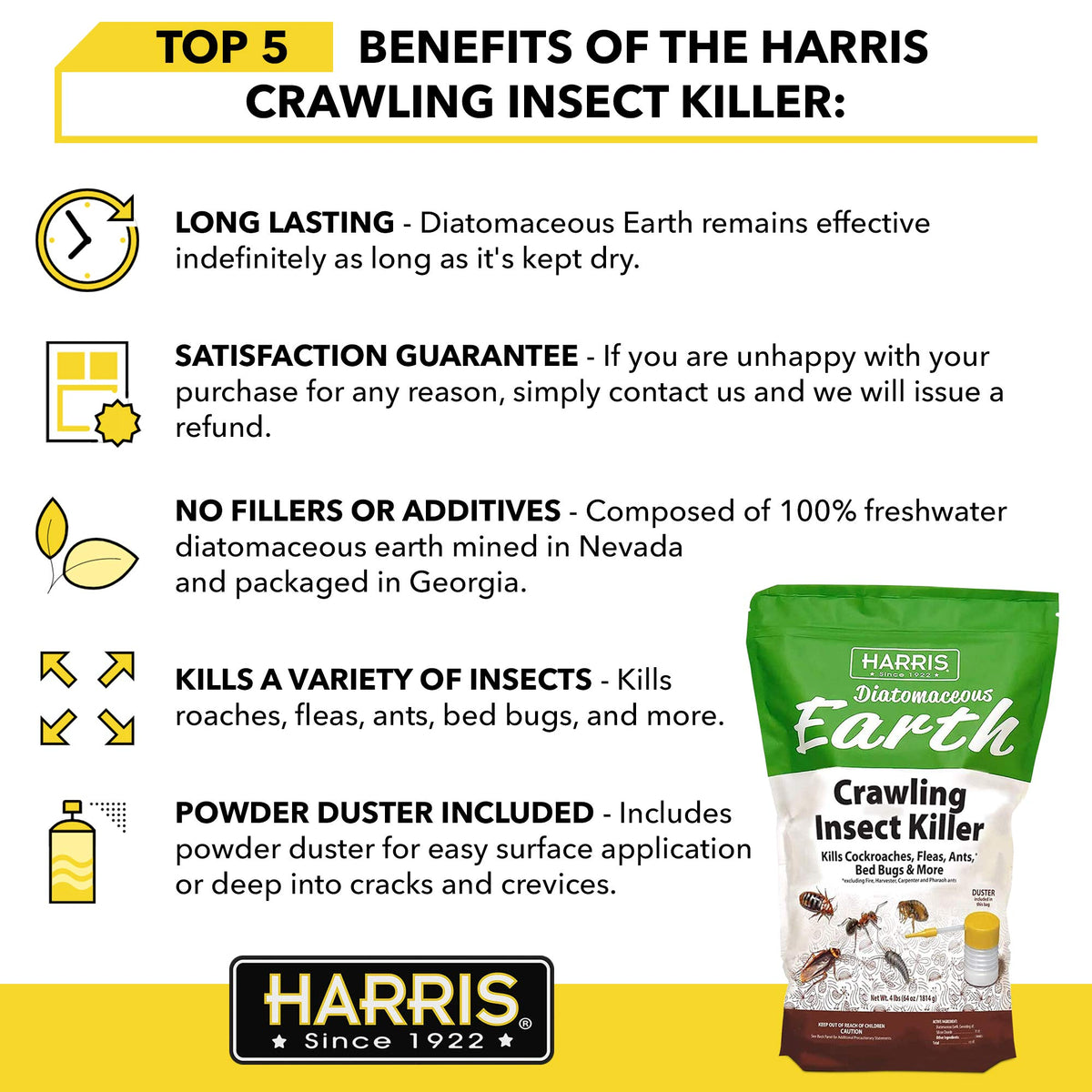Diatomaceous Earth Crawling Insect Killer 4lb S469