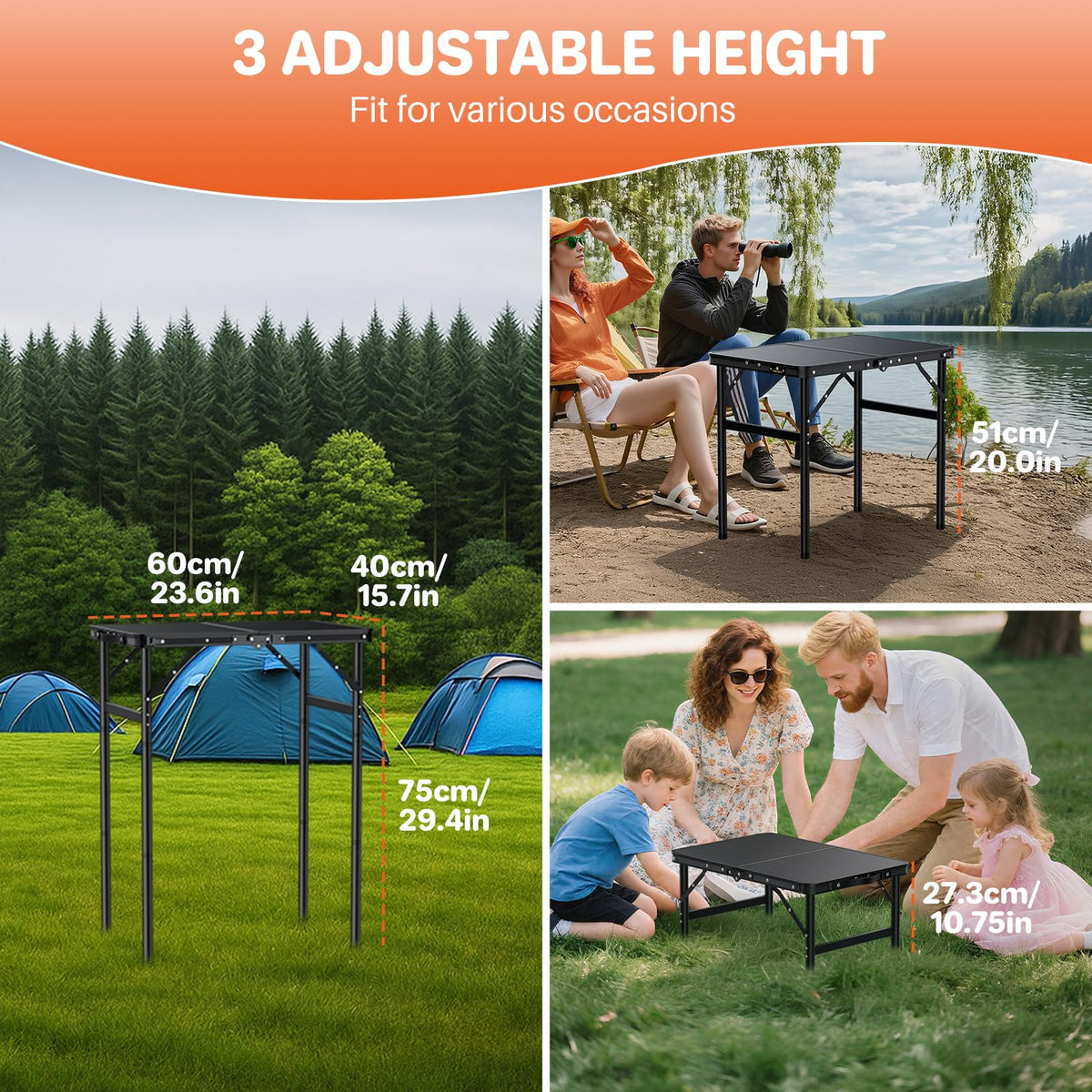 2ft Aluminum Folding Camping Table Q203125