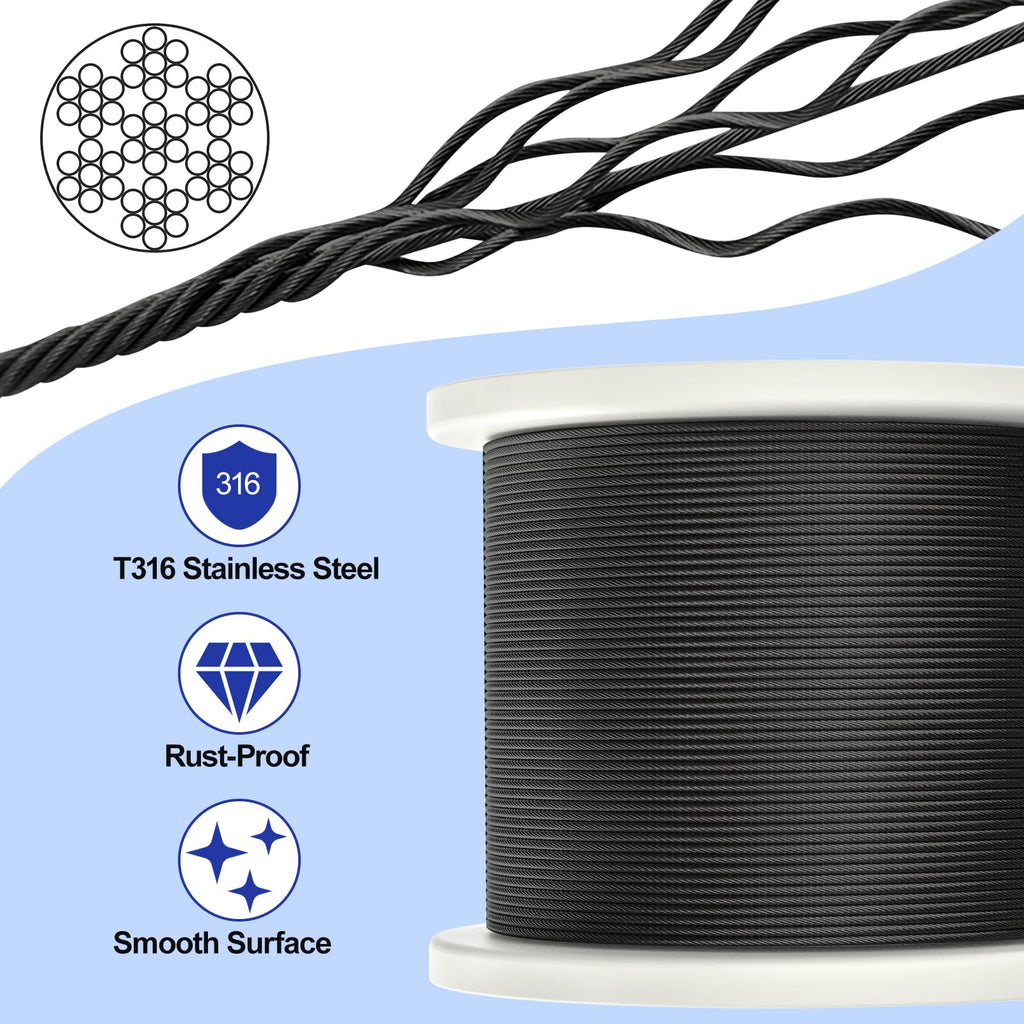 Black Cable Railing Kit K7601