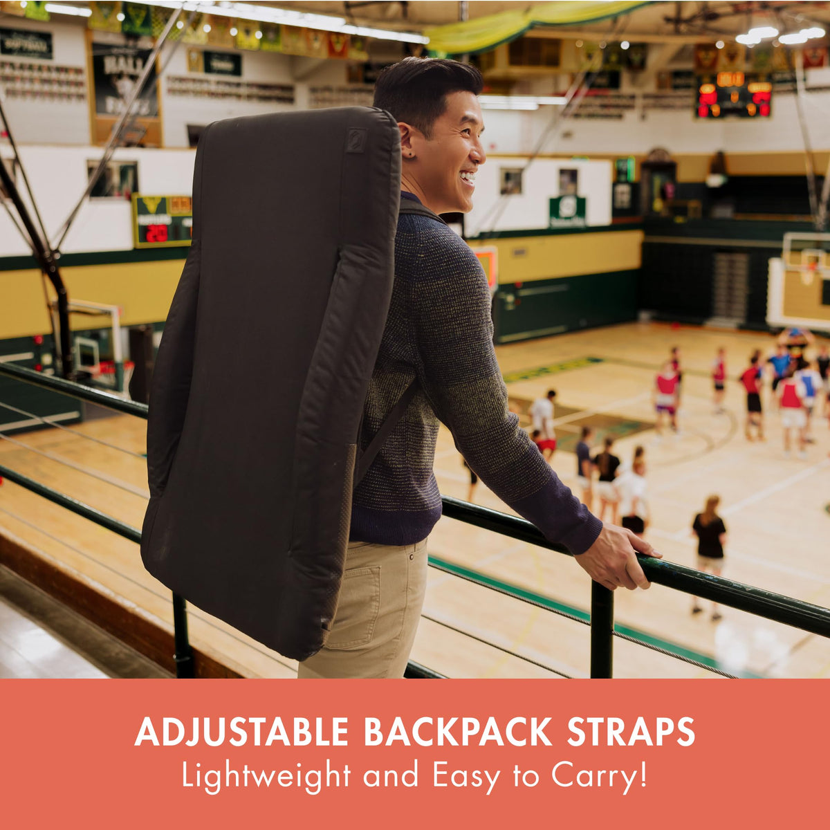 Portable Reclining Folding Stadium Seat with Back Support, Black H615