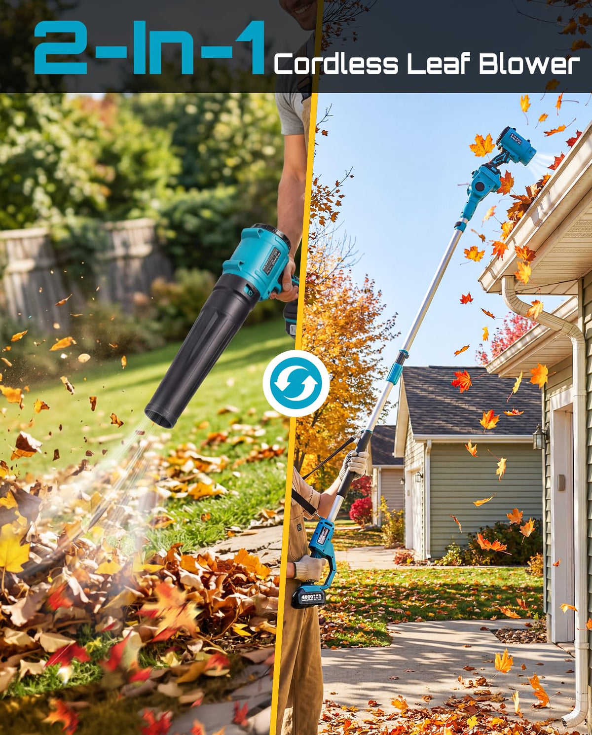 Cordless Leaf Blower 700CFM/200MPH F202333