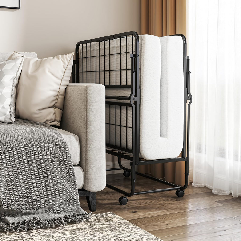 Twin Folding Bed with Mattress Y4451
