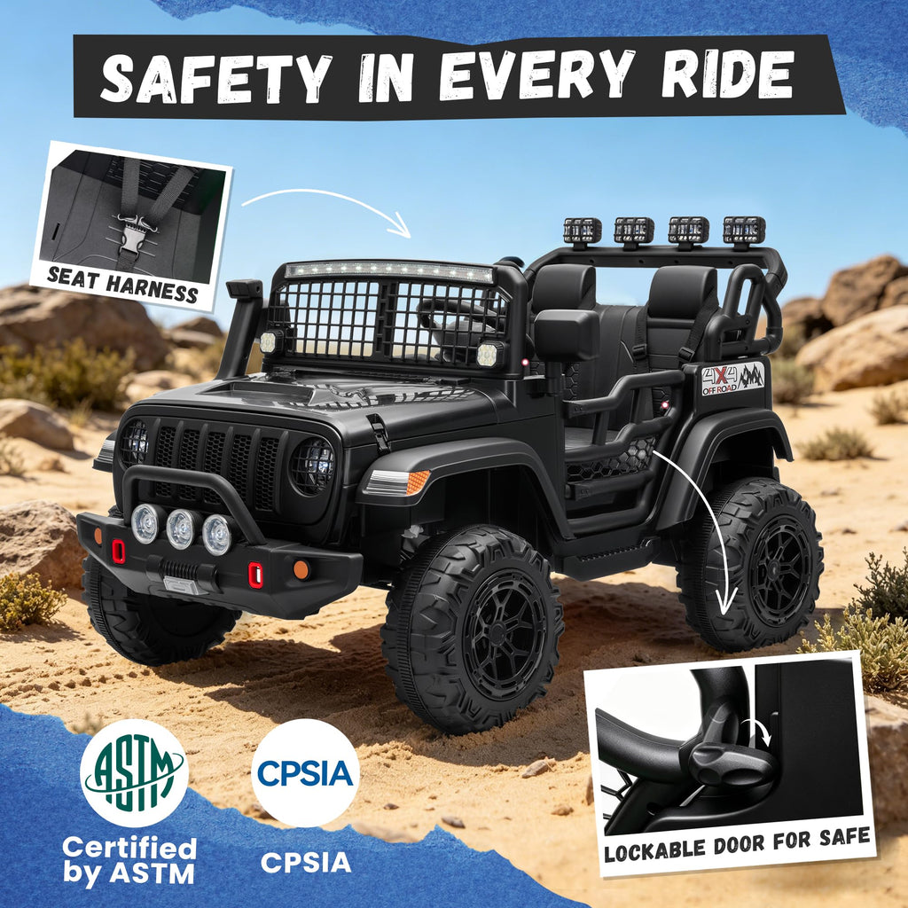 Black 2 Seater 24V Ride On Car H154584