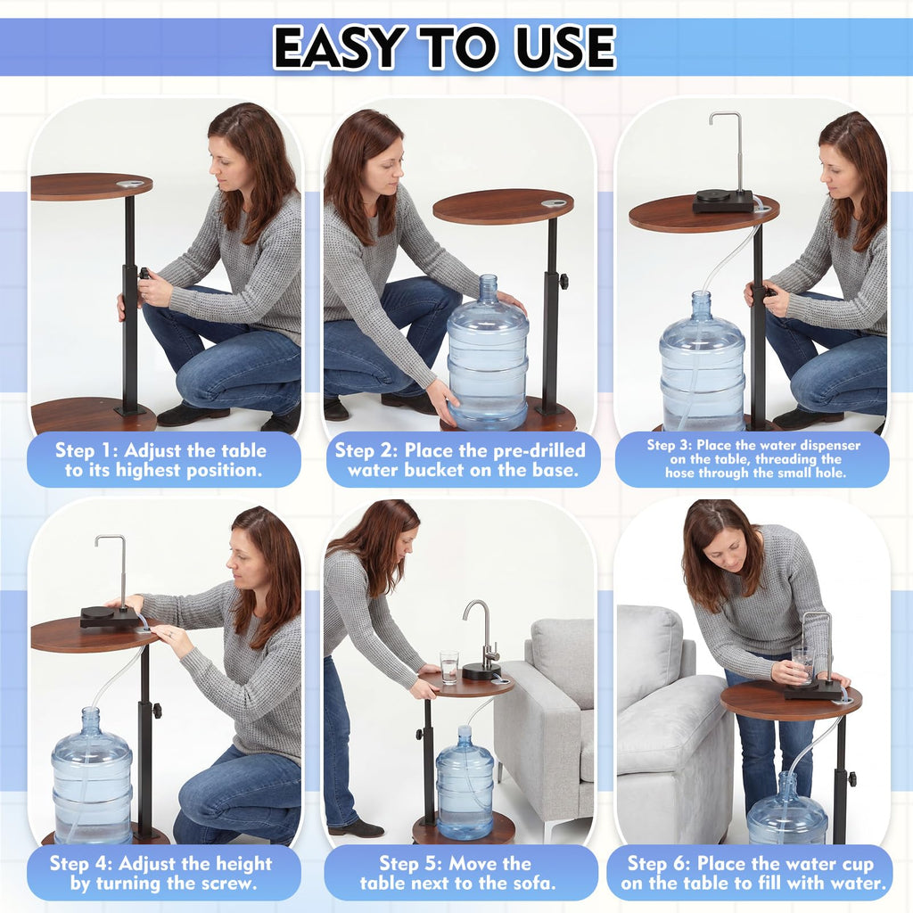 5 Gallon Water Dispenser Pump Caddy Holder with Wheels I631394