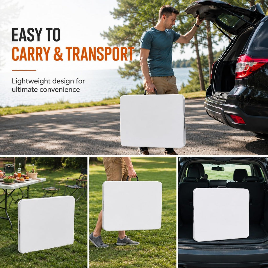 6FT Folding Table White D330