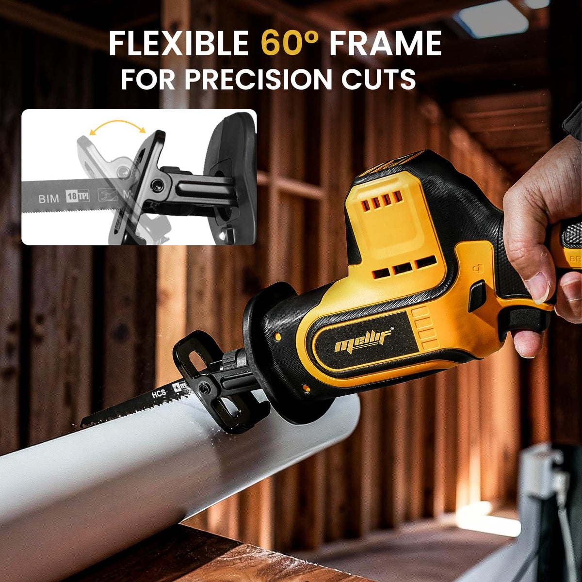 Brushless Cordless Reciprocating Saw, 3,000 SPM, 1" Stroke, Tool Only Q4404