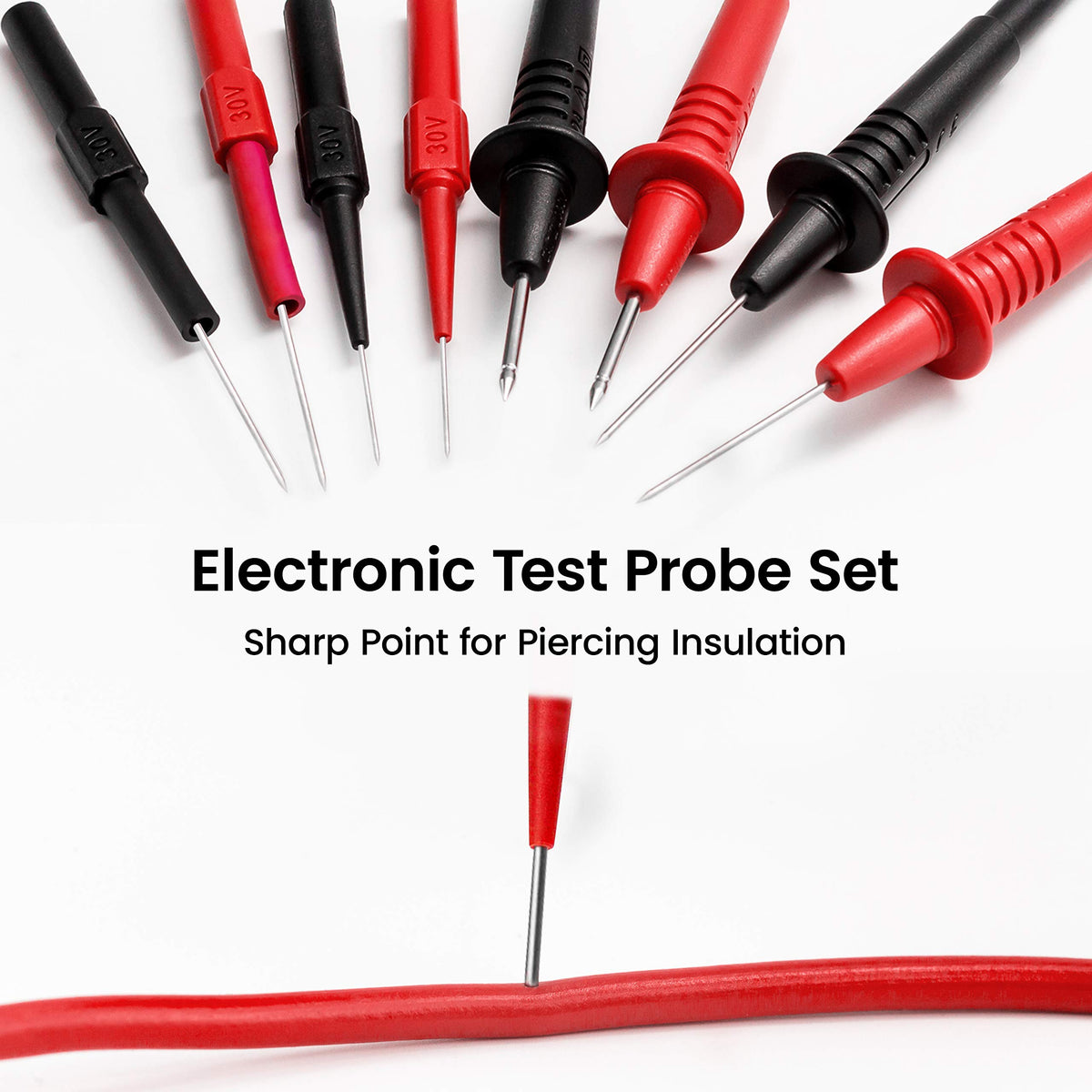 Multimeter Test Leads Kit with Probes and Alligator Clips J60422