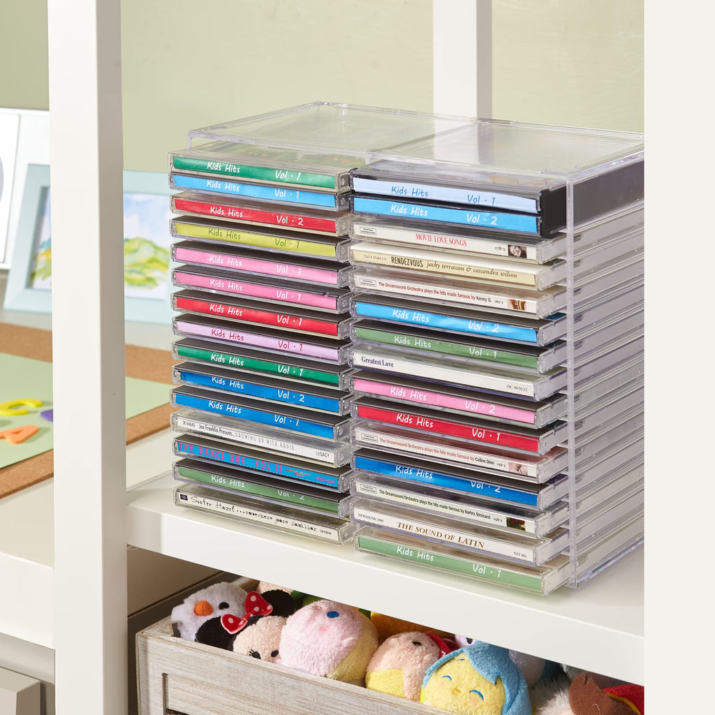 Clear Plastic CD Organizer with Rubber Feet L975028