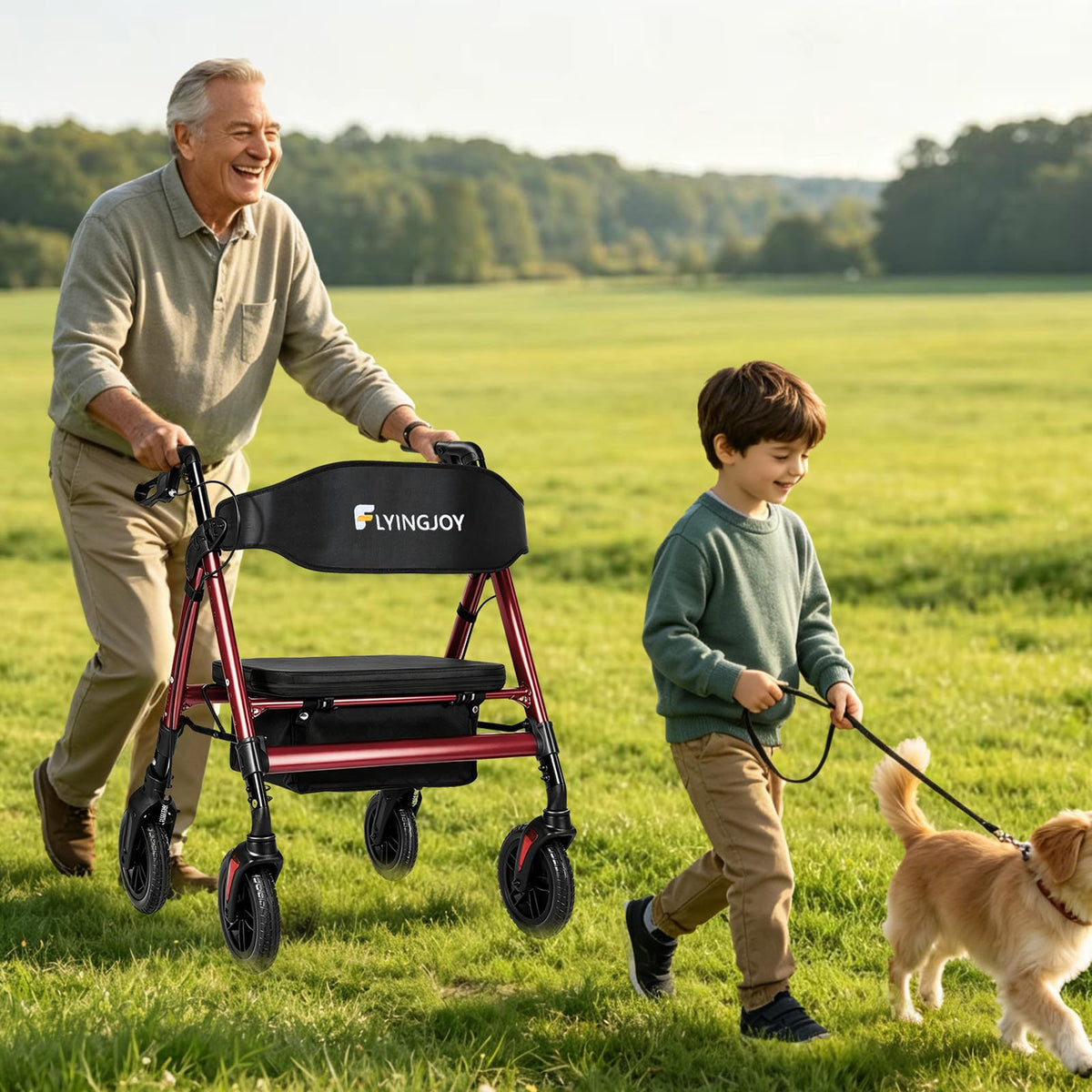 Heavy-Duty Bariatric Rollator Walker with Seat S173