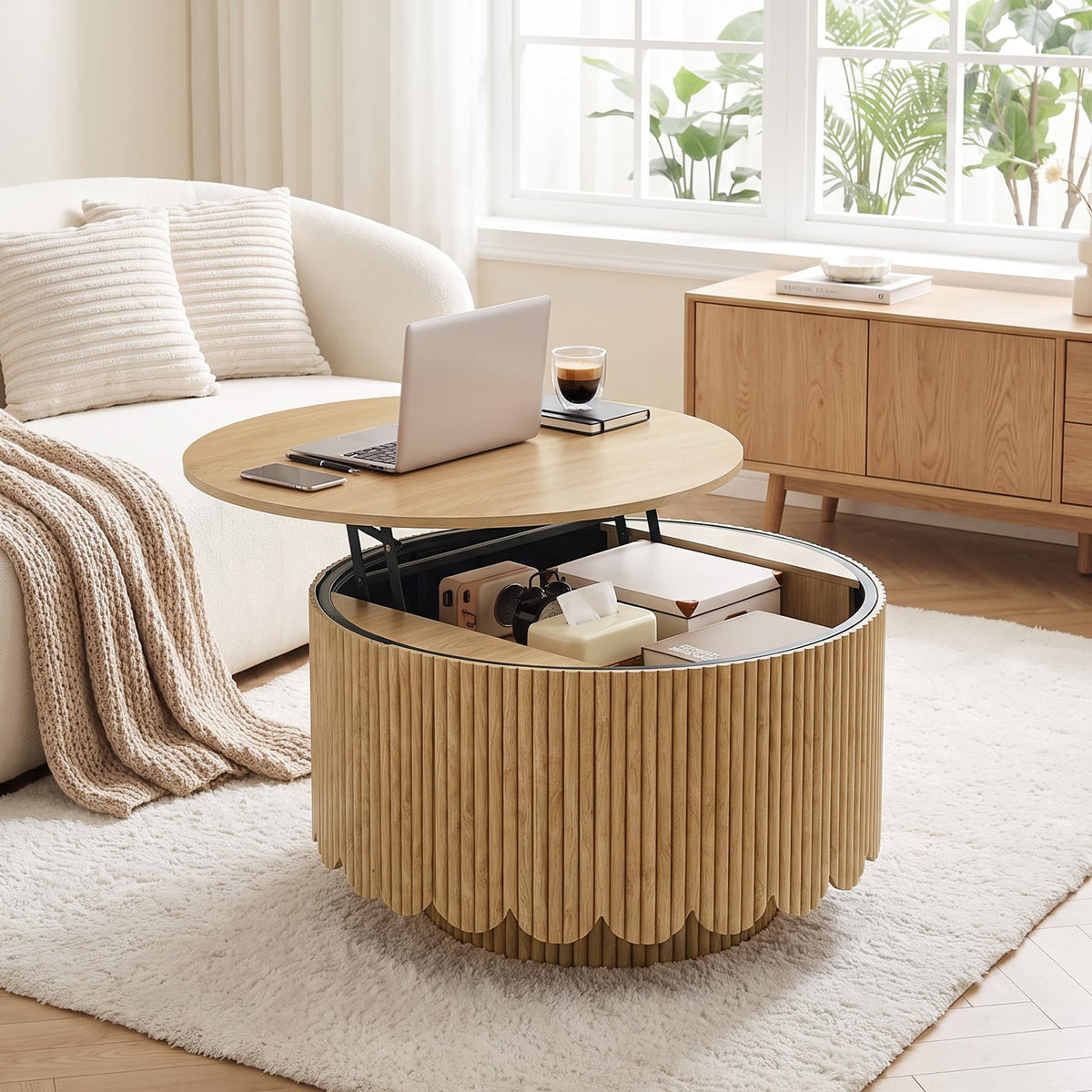 Lift Top Coffee Table with Storage D76261
