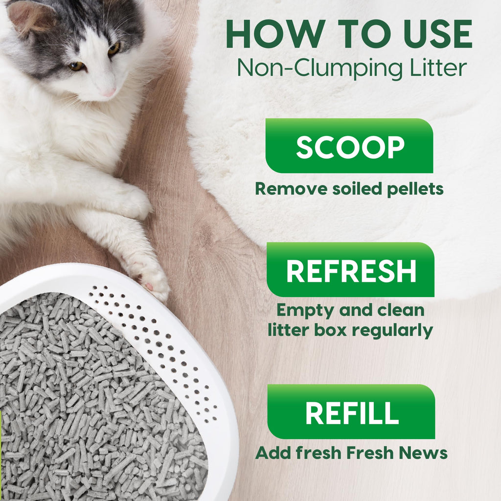 Recycled Paper Cat Litter, 12 Pound, Non-Clumping, Unscented L44629