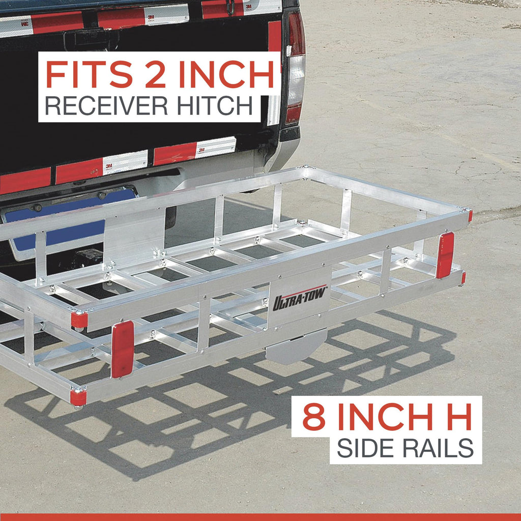 Aluminum Hitch Cargo Carrier 500-Lb Capacity Silver C370