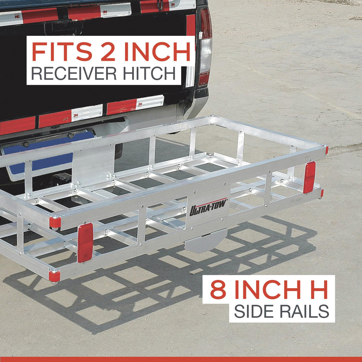Aluminum Hitch Cargo Carrier 500-Lb Capacity Silver C370