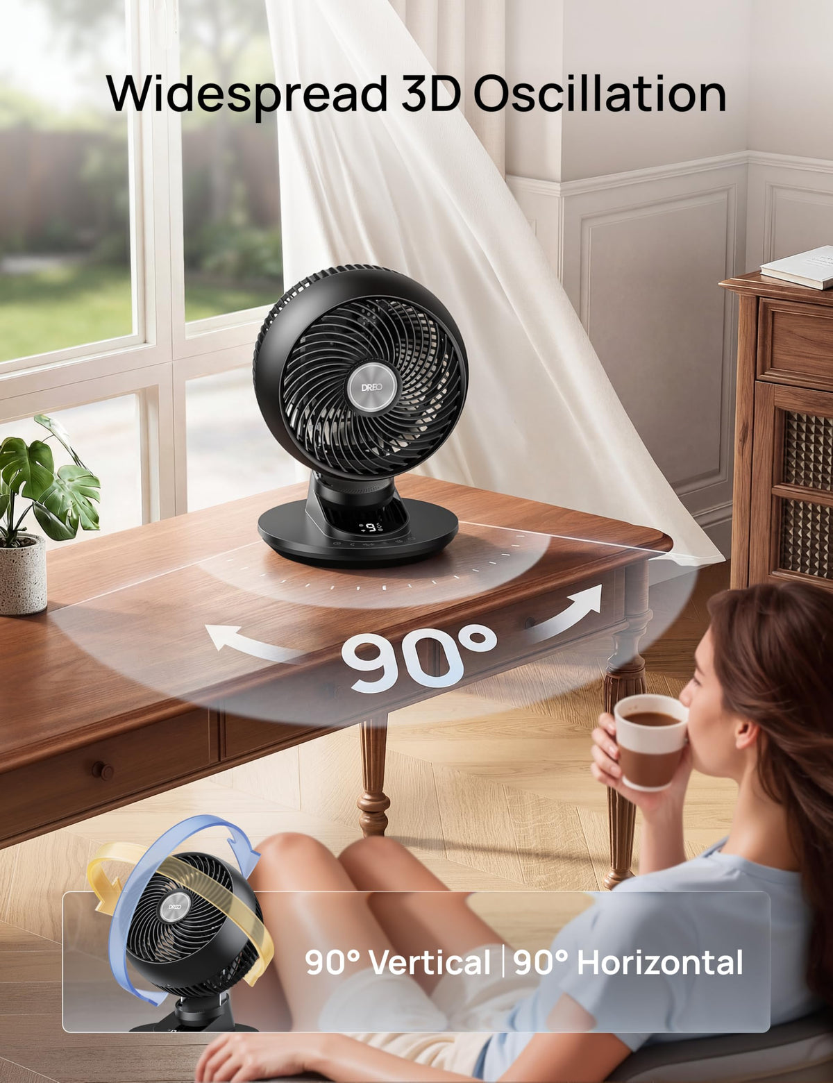 12 Inches 90° Oscillating Smart Desk Fan R21770