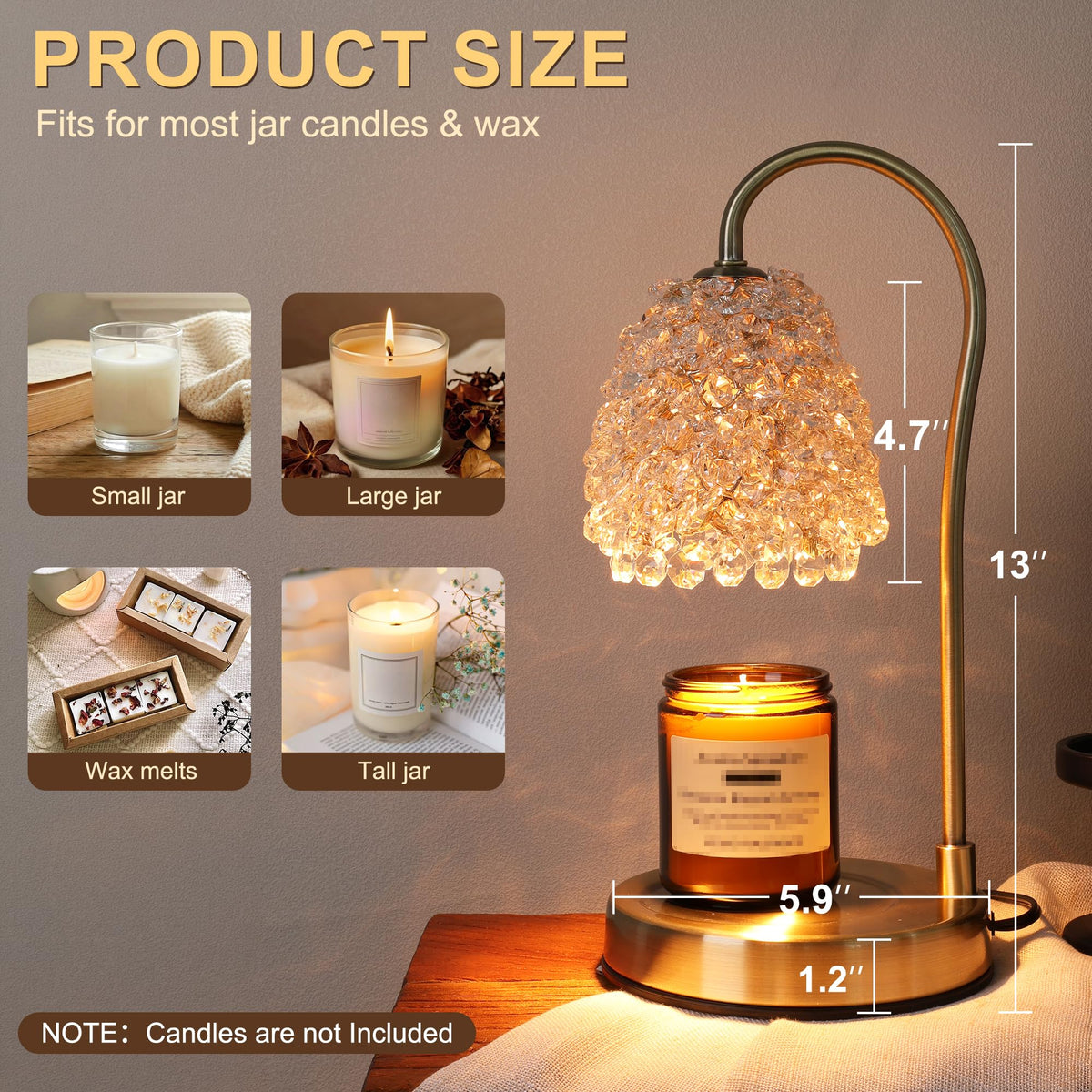 Electric Candle Warmer Lamp with Timer Dimmer Q412041