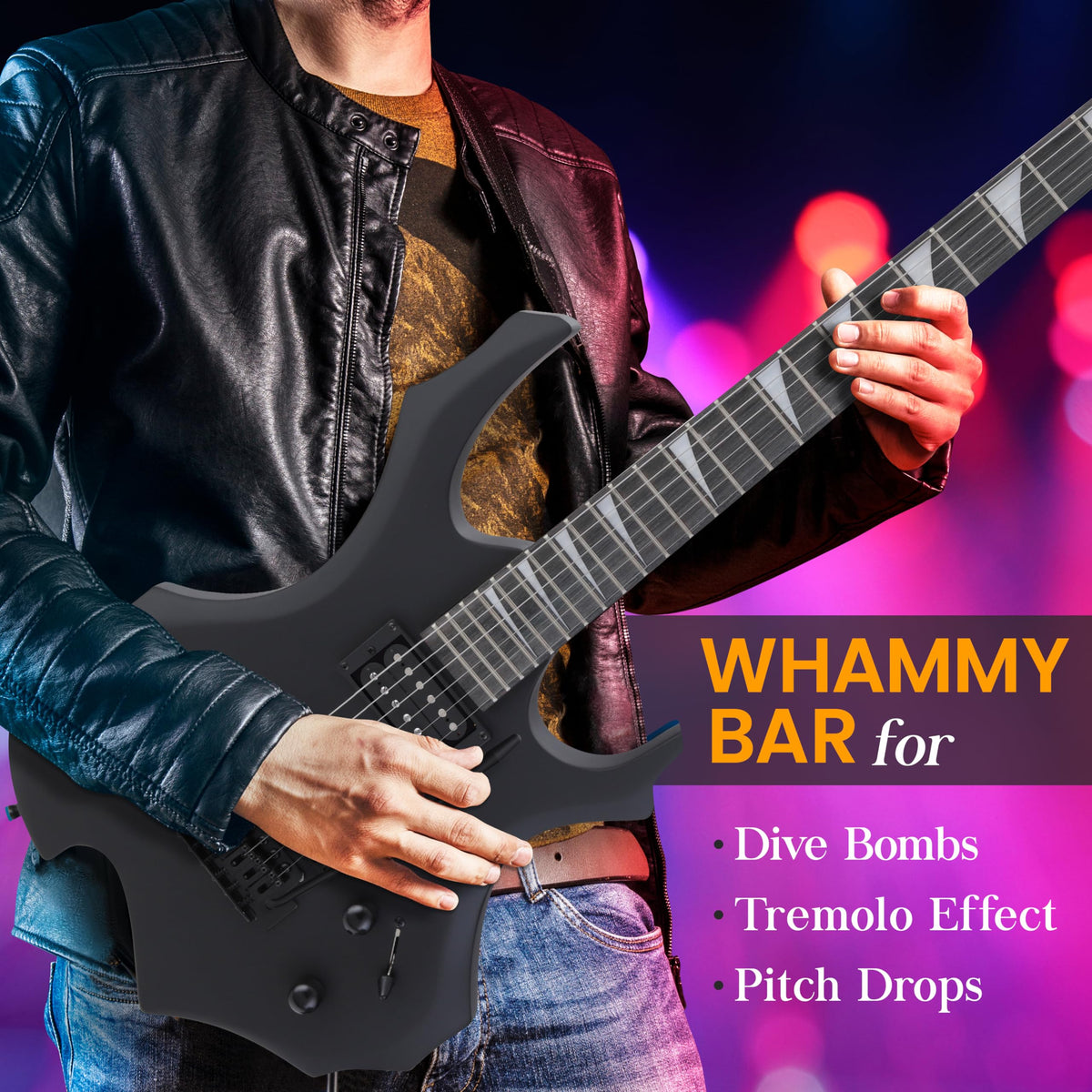 Black Electric Guitar with Amplifier Kit R72308