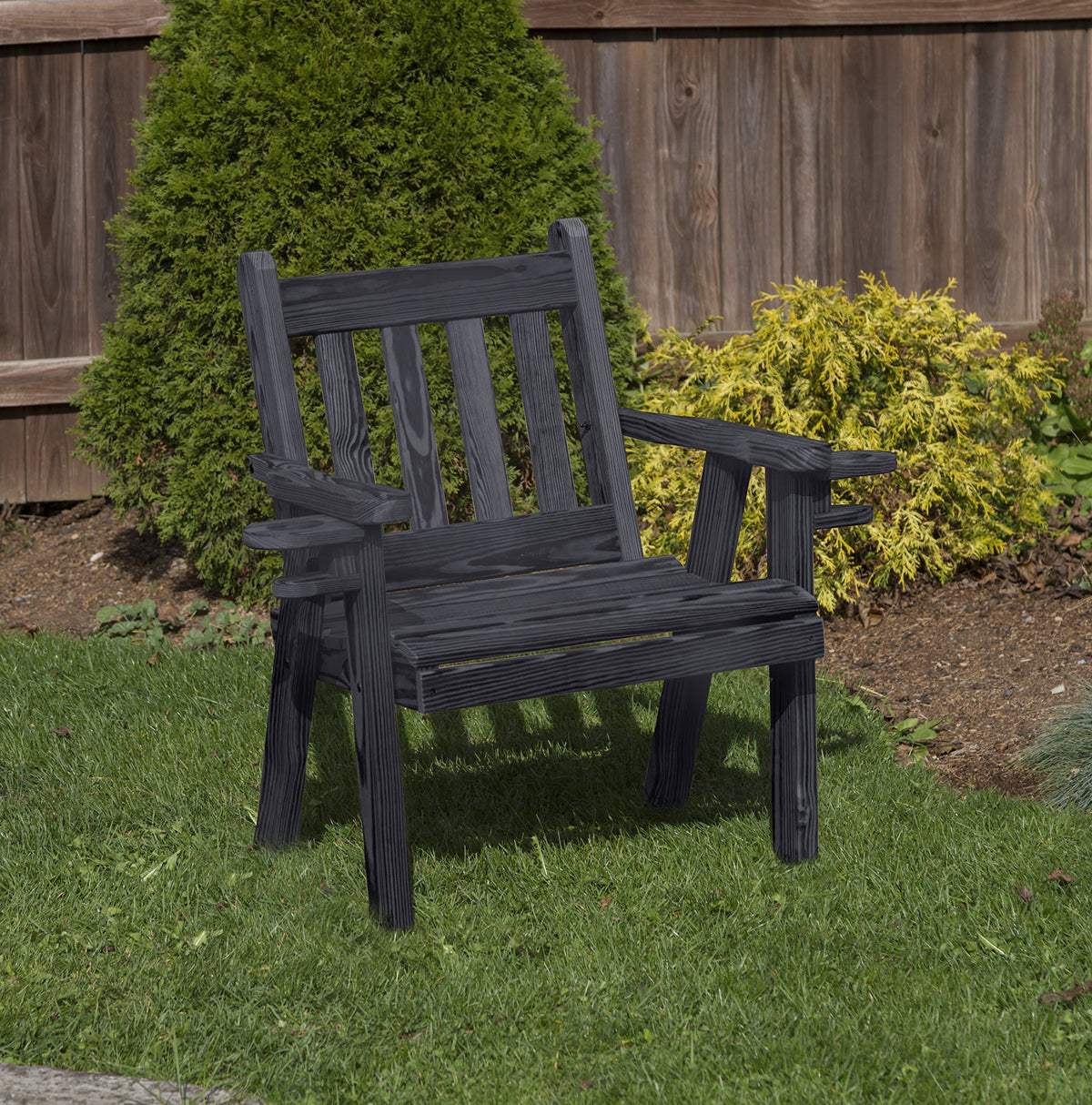 Pressure Treated Outdoor Bench with Cup Holders U527